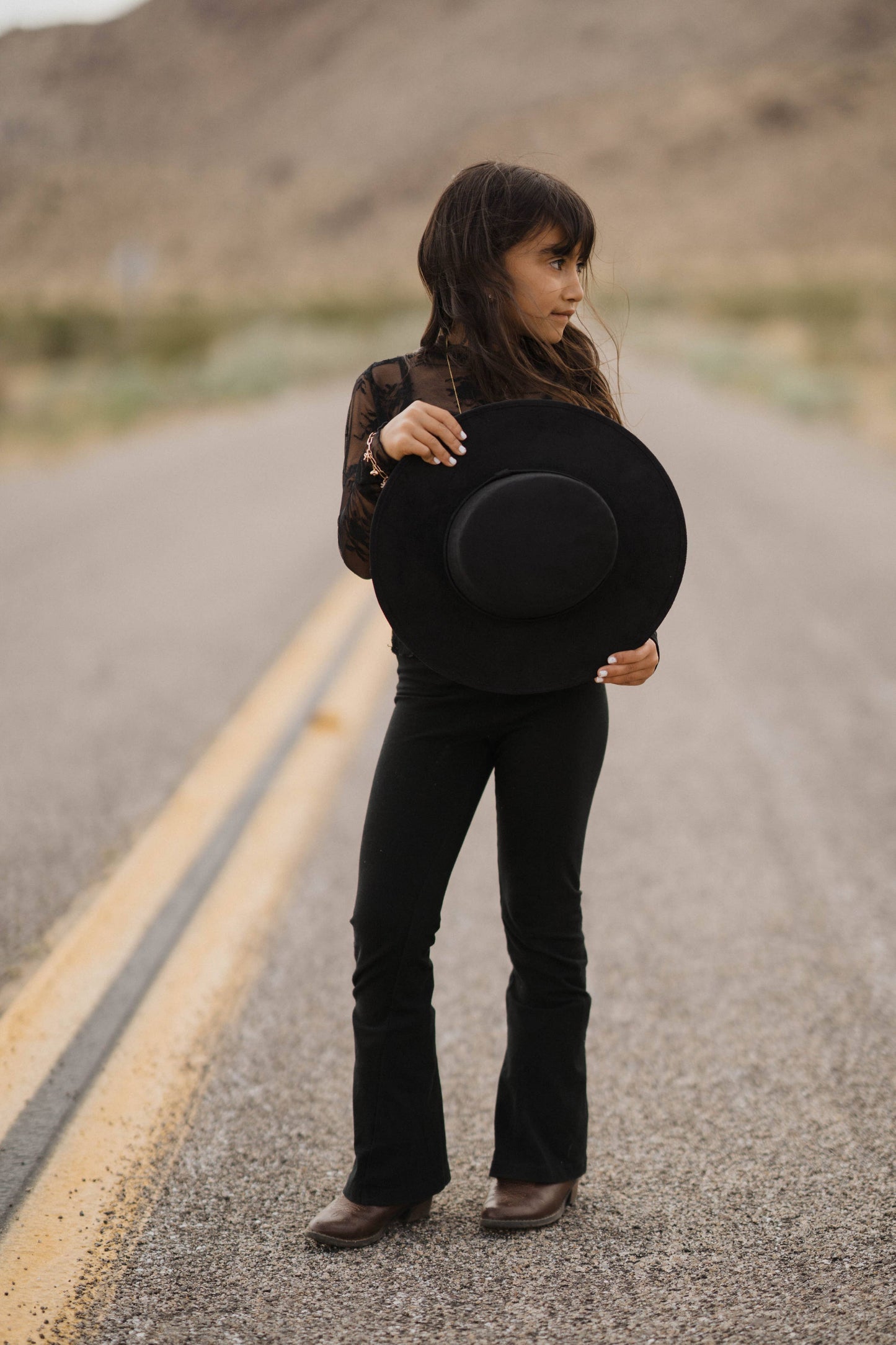 Kids Child Unisex Vegan Suede Boater Hat