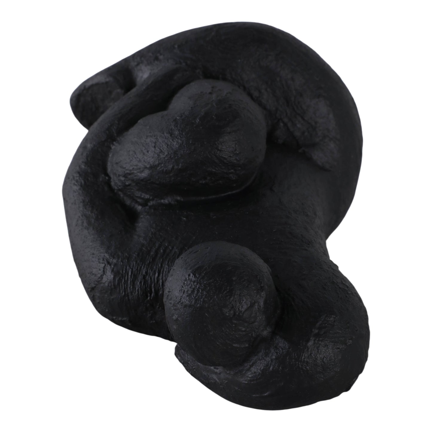 Decorative Figure - Black Ceramic Raised Arm Posing, 10 in.