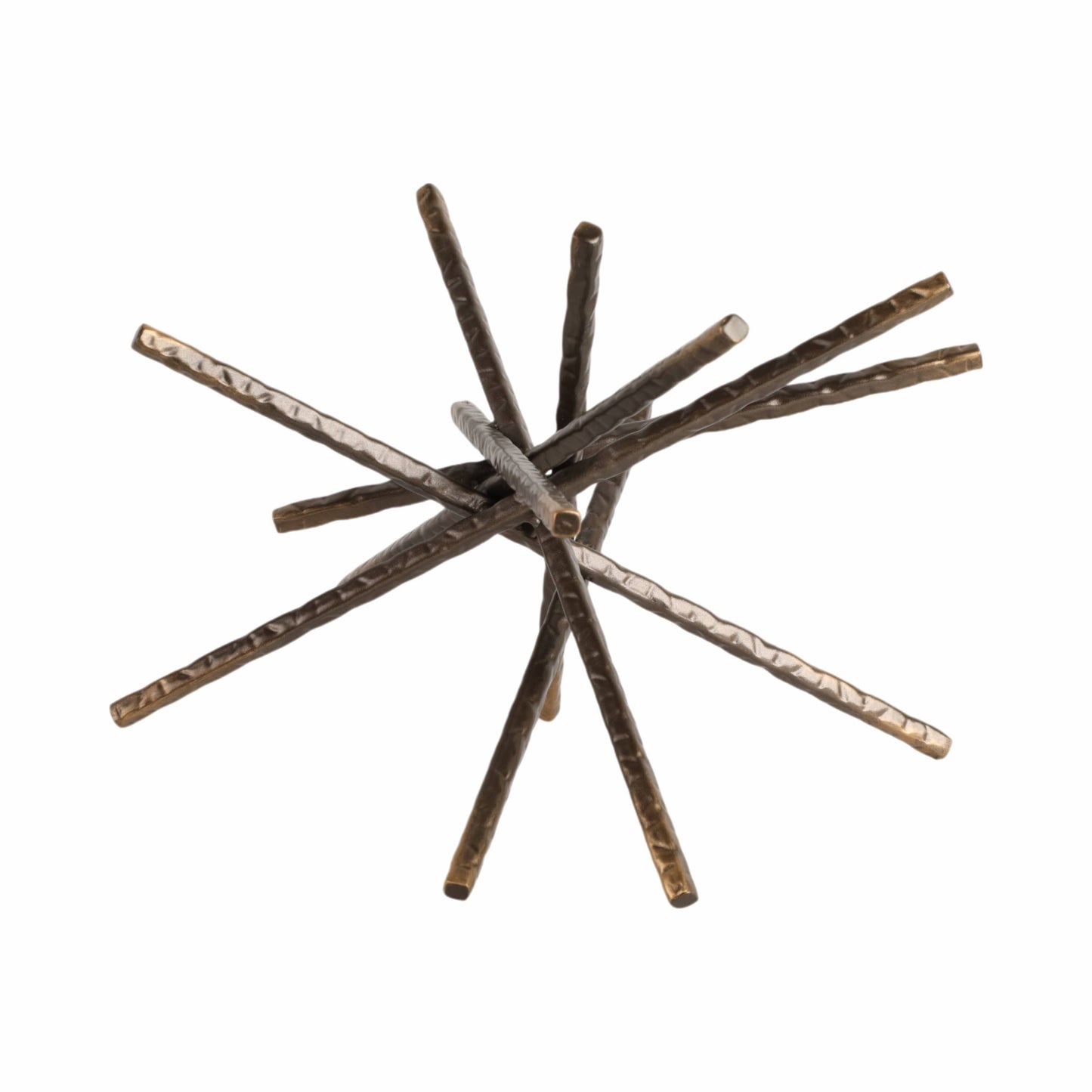 Metal Abstract Spiked Decorative Object - Black, 9 in.