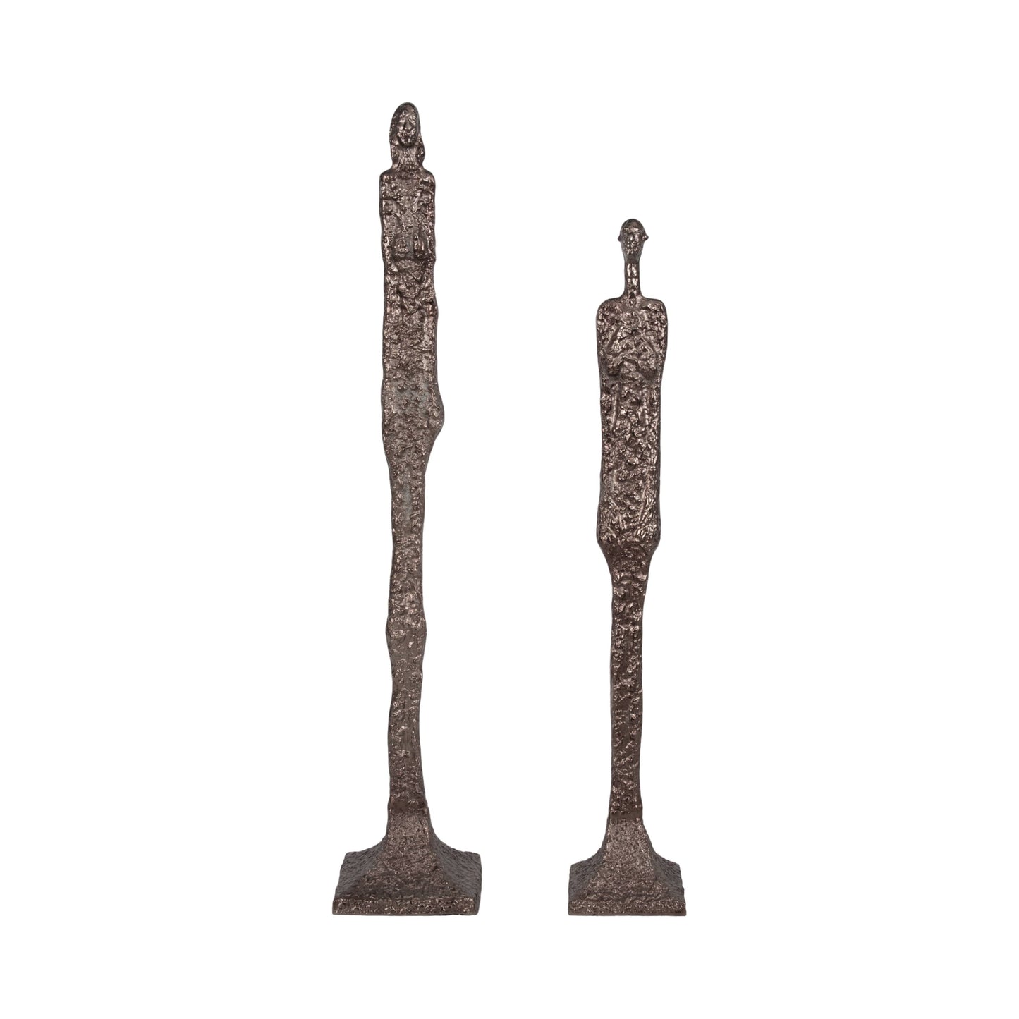 Metal Modern Tribal Floor Sculpture - Bronze, 59 in.