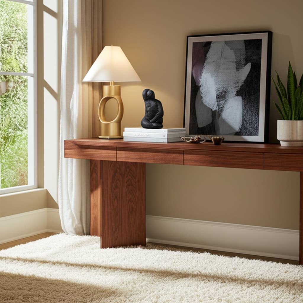 Decorative Figure - Black Ceramic Raised Arm Posing, 10 in.