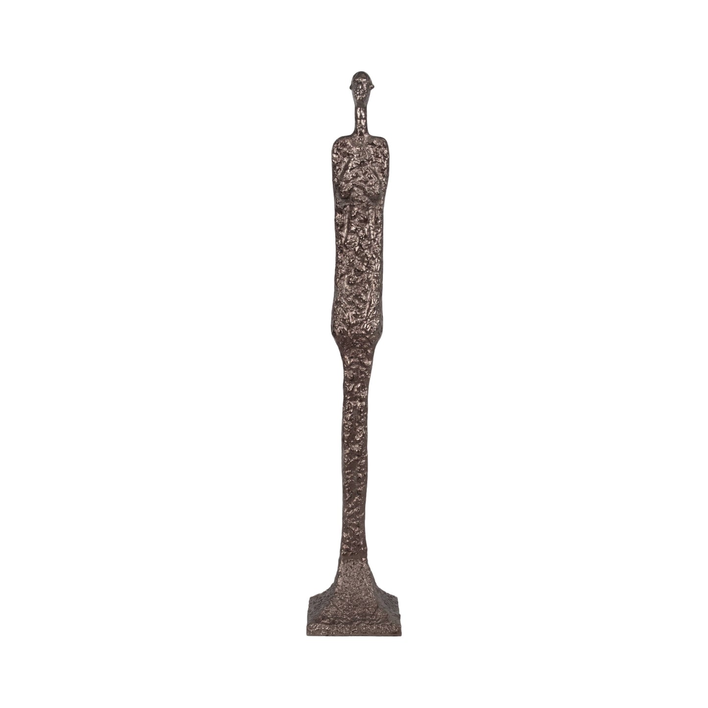 Metal Modern Tribal Floor Sculpture - Bronze, 59 in.