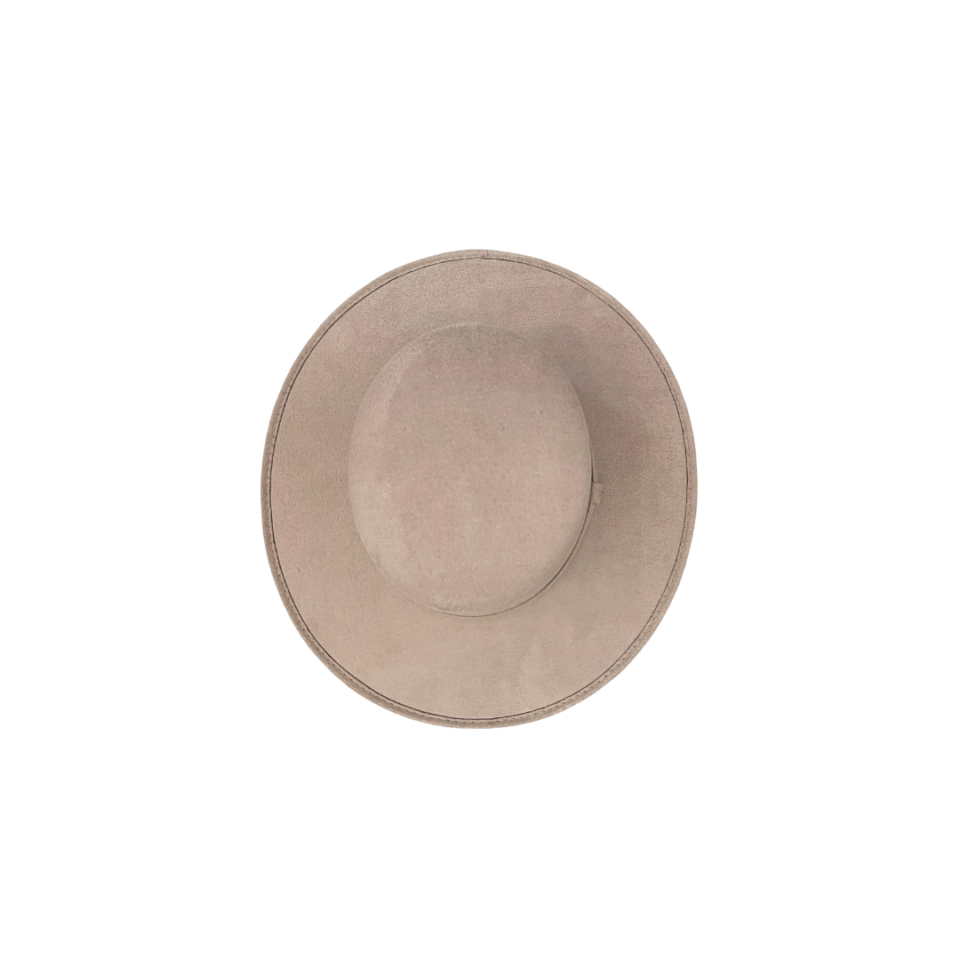 Vegan Suede Boater Hats