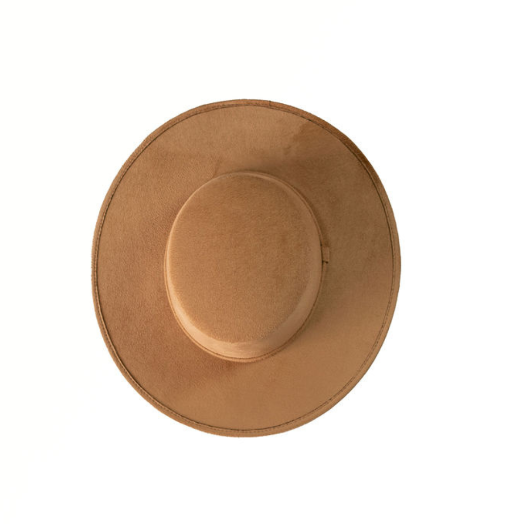 Kids Child Unisex Vegan Suede Boater Hat