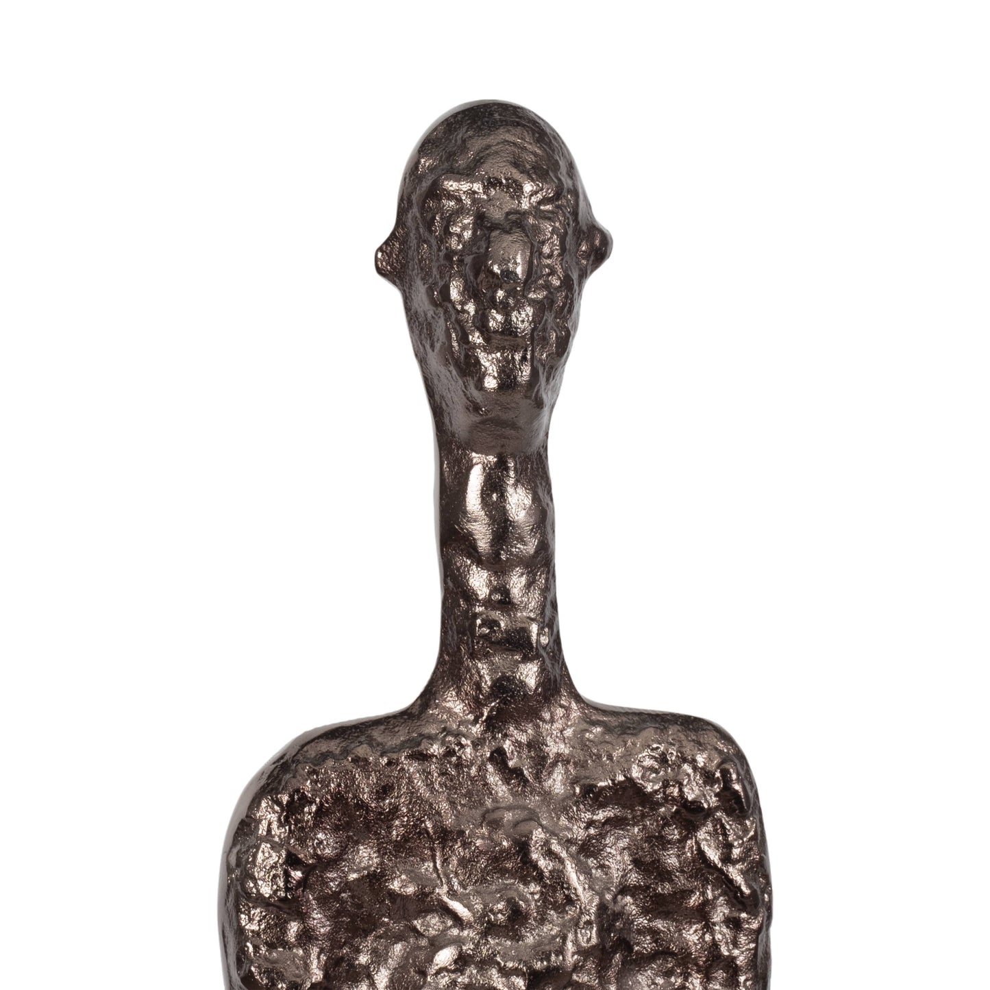 Metal Modern Tribal Floor Sculpture - Bronze, 59 in.