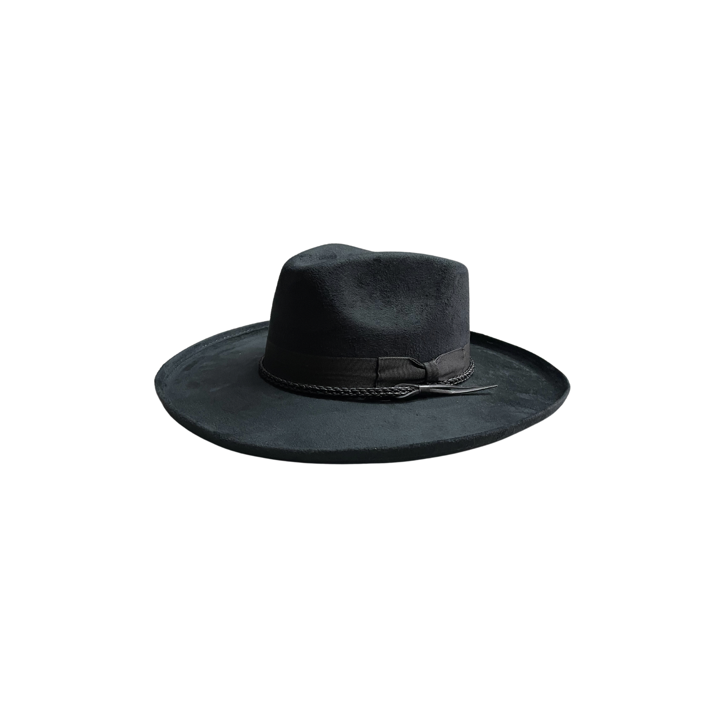 Brooke Vegan Pencil Curl Stiff Brim Fedora Hat W Accessories