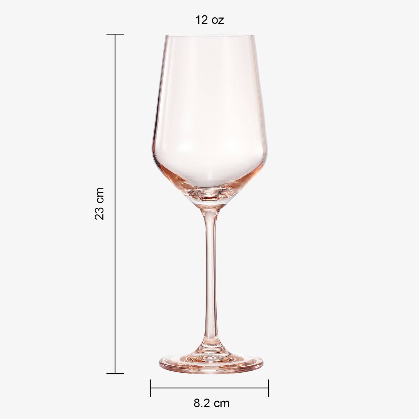 Colored Crystal Wine Glass | Set of 2 | Muted Tan
