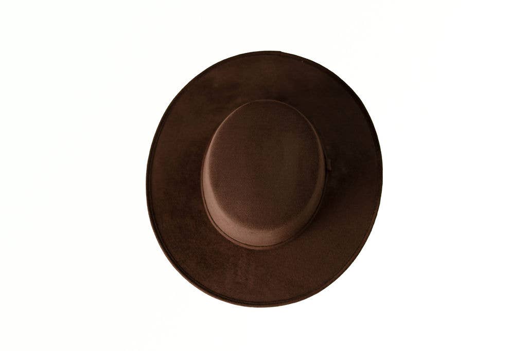 Vegan Suede Boater Hats