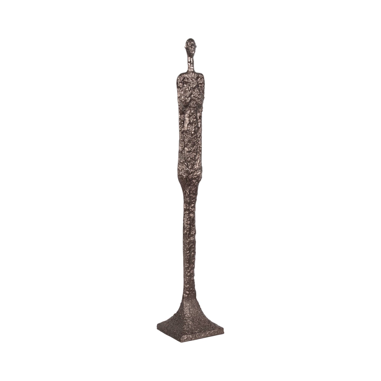 Metal Modern Tribal Floor Sculpture - Bronze, 59 in.