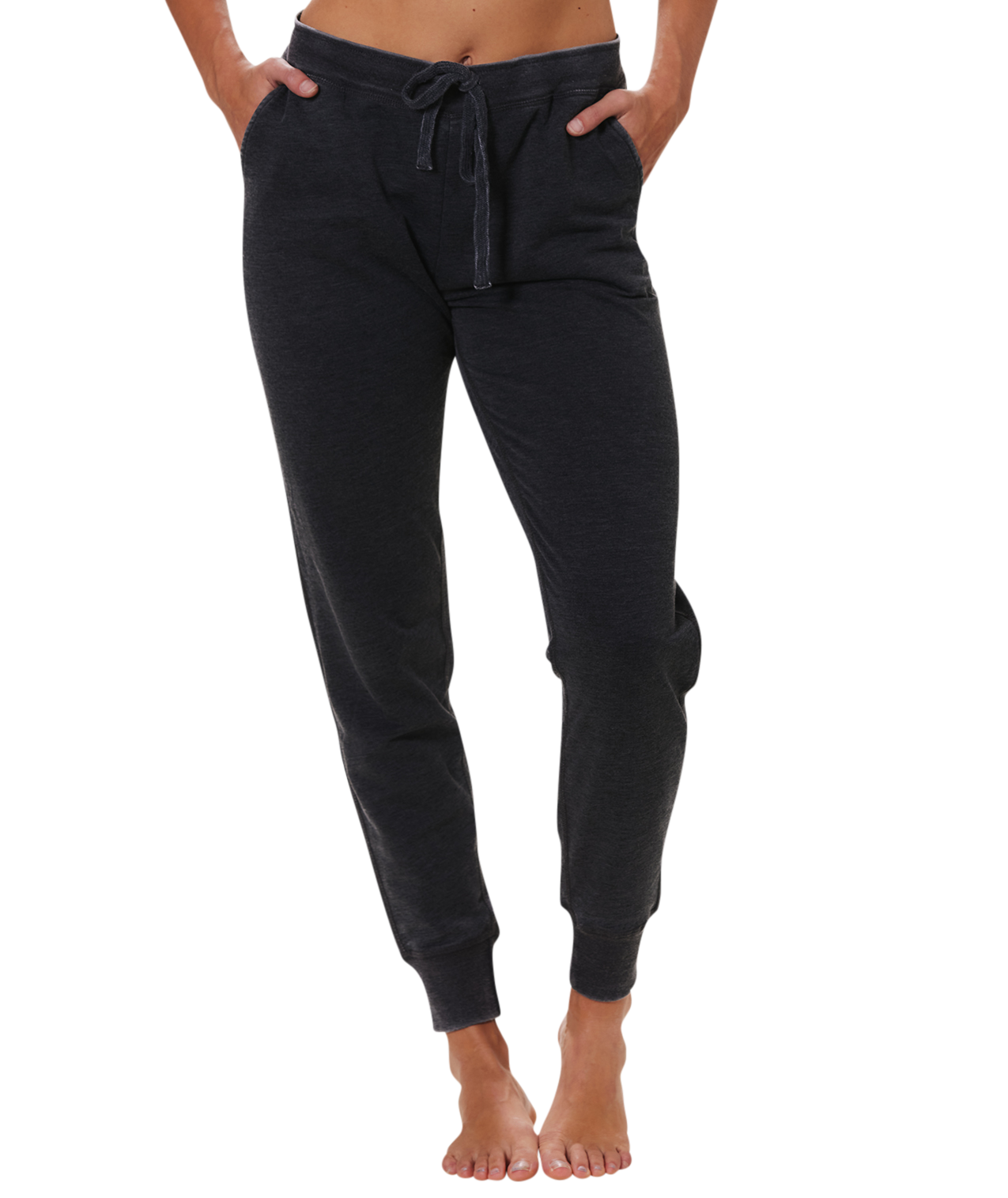 Burn Out Cotton Jogger Black