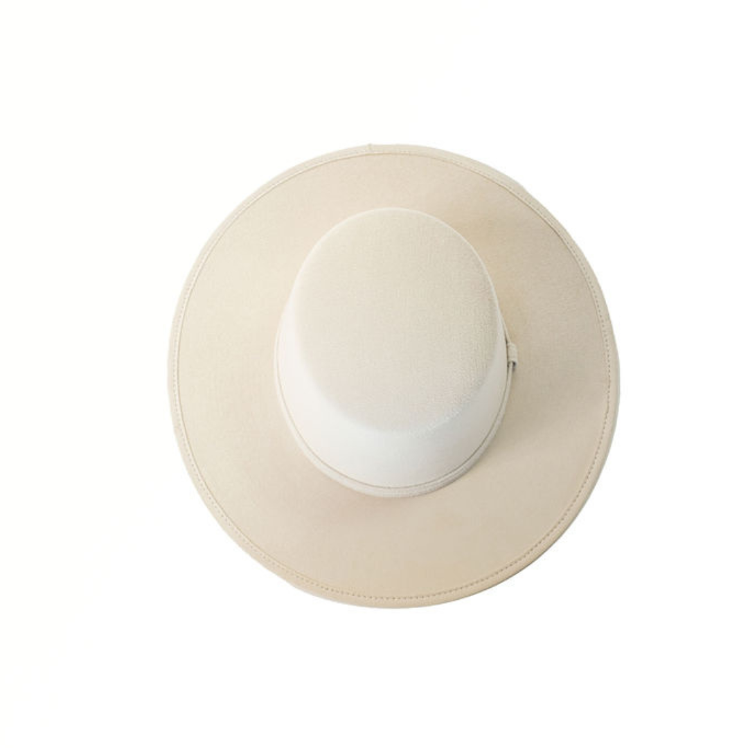 Kids Child Unisex Vegan Suede Boater Hat
