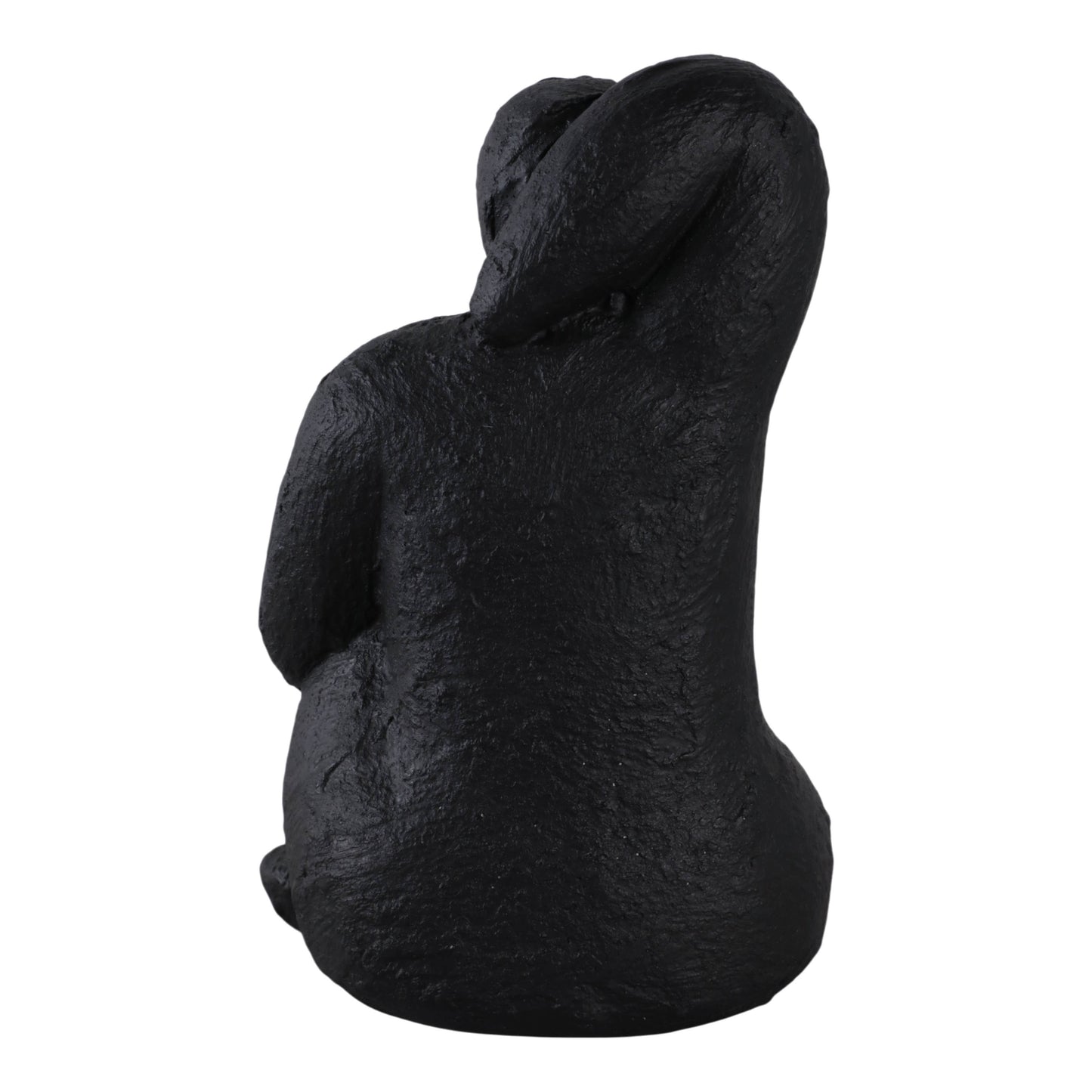 Decorative Figure - Black Ceramic Raised Arm Posing, 10 in.