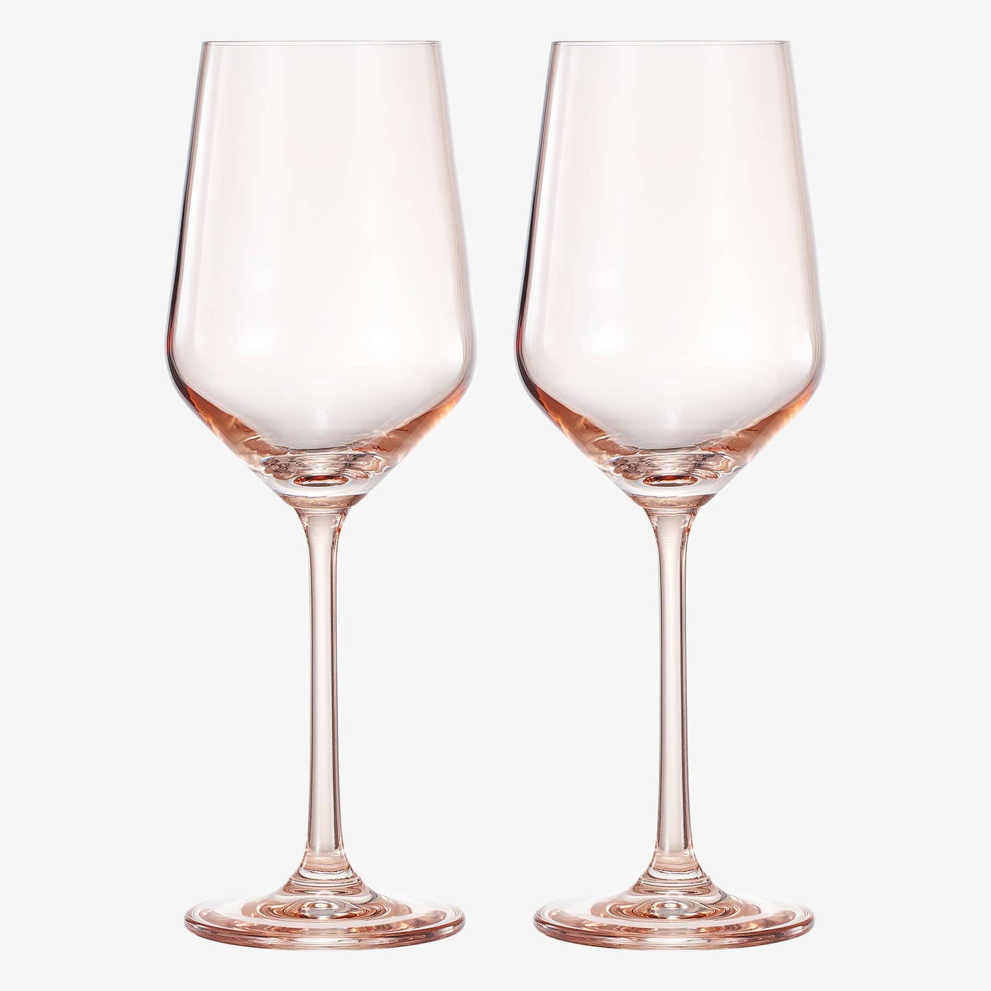 Colored Crystal Wine Glass | Set of 2 | Muted Tan