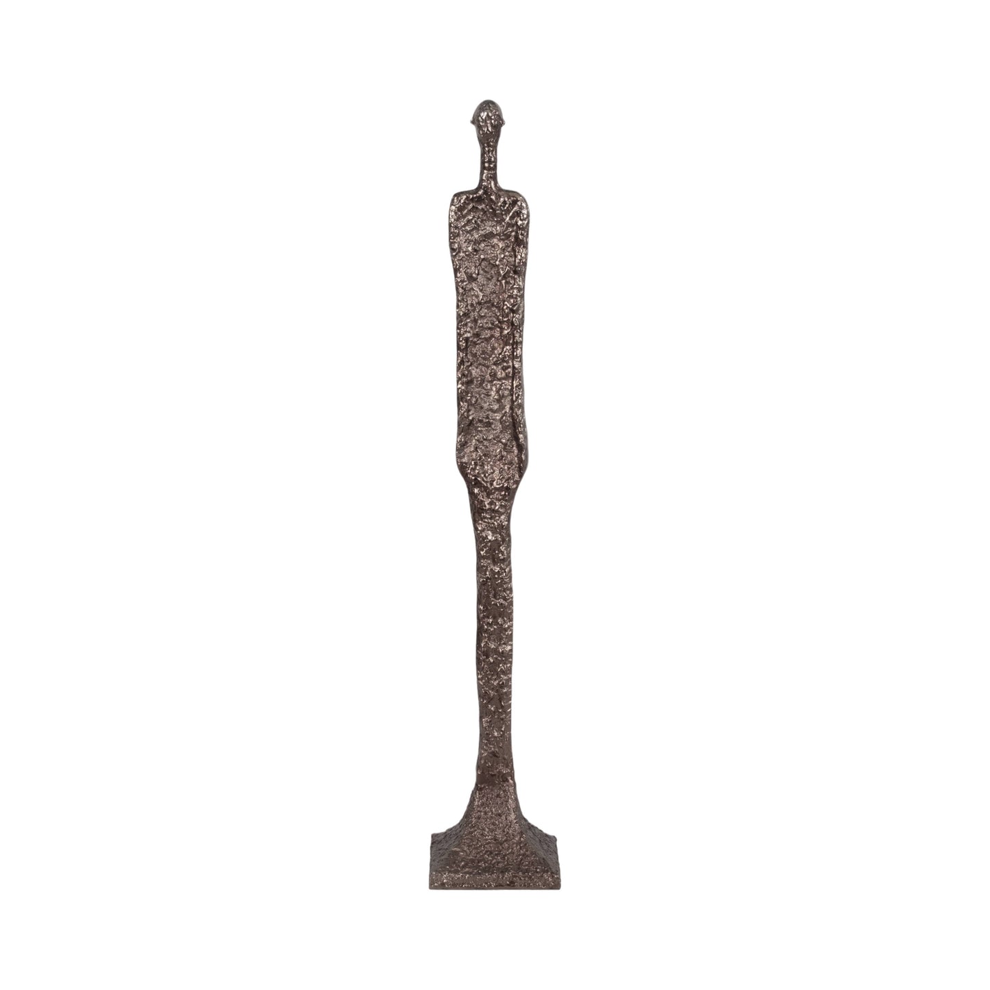 Metal Modern Tribal Floor Sculpture - Bronze, 59 in.